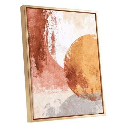 Terracotta Tides – gold framed canvas option