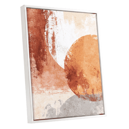 Terracotta Tides – white framed canvas option