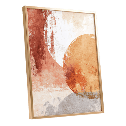 Terracotta Tides – gold framed poster option
