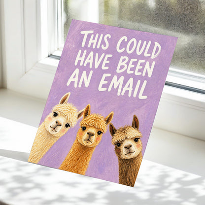 The Alpaca Email Club, purple, beige, brown nature wall art displayed in a styled interior, gallery view 5