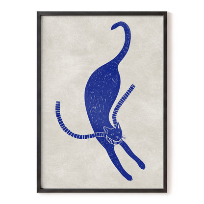 The Blue Stretch, blue, beige, white nature wall art, front artwork view
