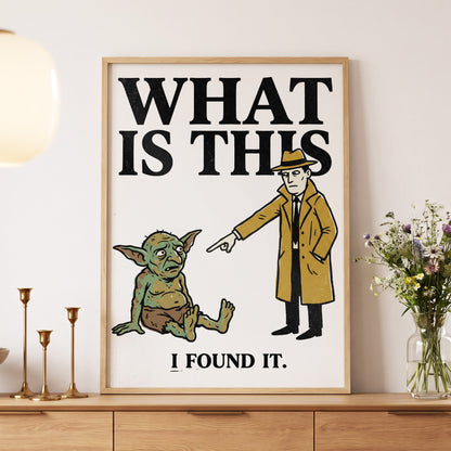 The Curious Discovery, black, white, green minimalist wall art displayed in a styled interior, gallery view 6