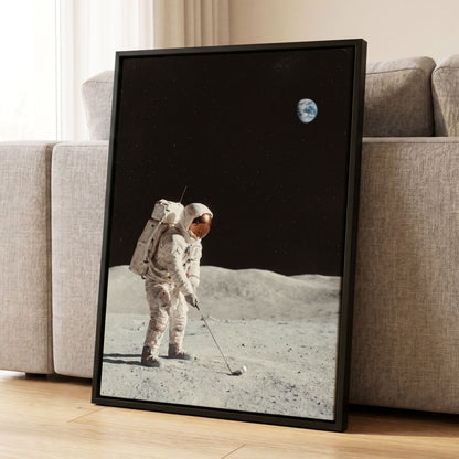 The Lunar Tee, black, white, gray minimalist wall art displayed in a styled interior, gallery view 4