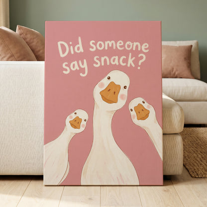 The Snack Committee, pink, white, orange nature wall art displayed in a styled interior, gallery view 3