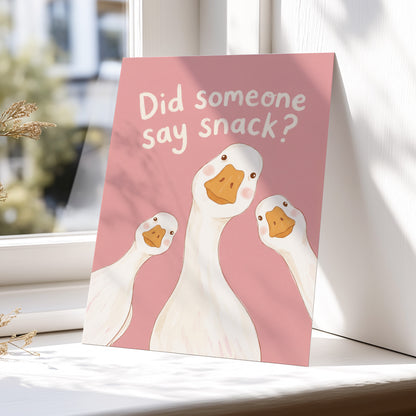 The Snack Committee, pink, white, orange nature wall art displayed in a styled interior, gallery view 5