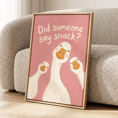 The Snack Committee, pink, white, orange nature wall art displayed in a styled interior, gallery view 8