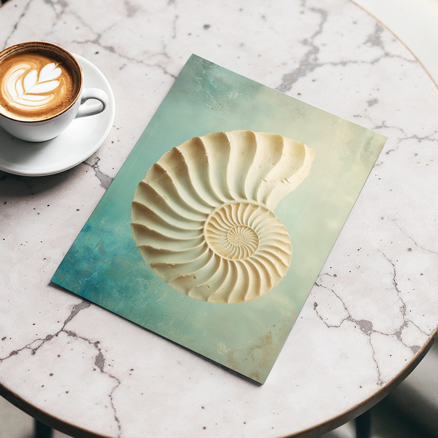 Tidal Ammonite – wall art displayed in a styled interior, gallery view 3