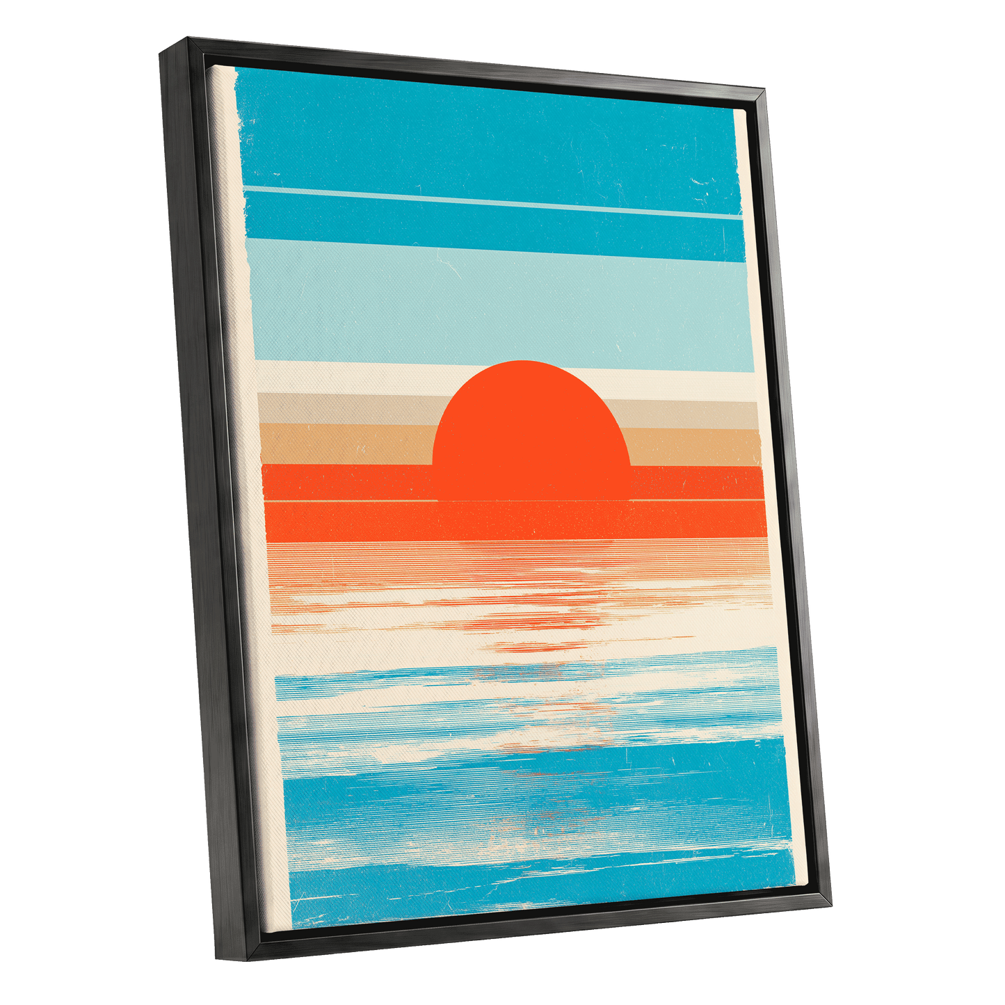 Tidal Ember – black framed canvas option