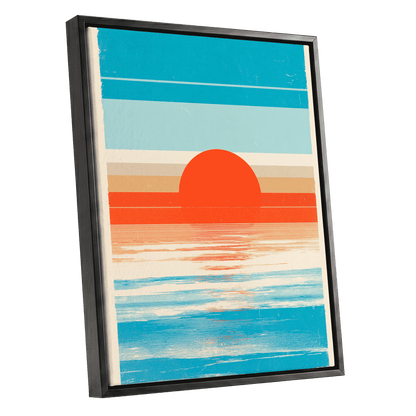 Tidal Ember – black framed canvas option