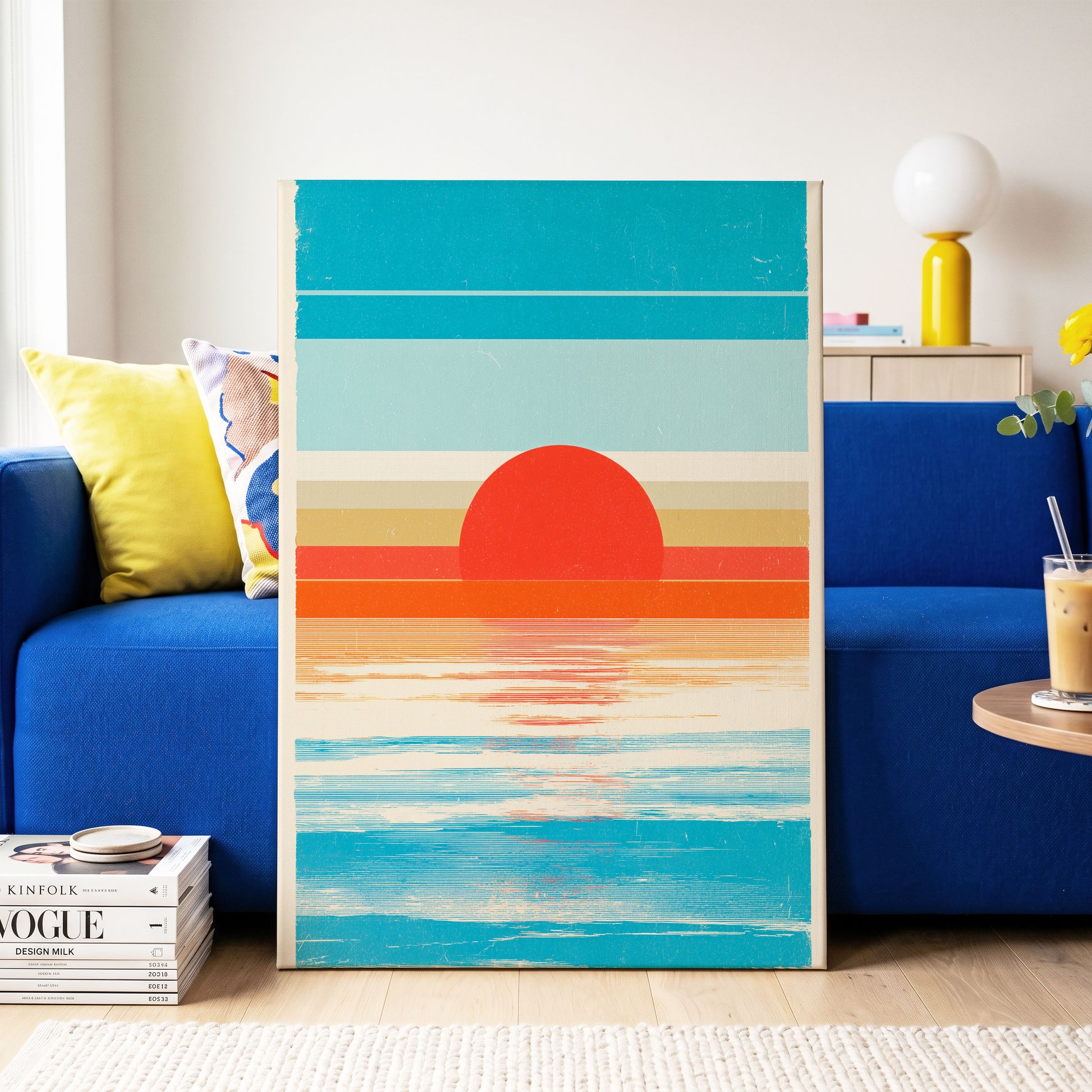 Tidal Ember – canvas wall art in a styled interior, gallery view 2