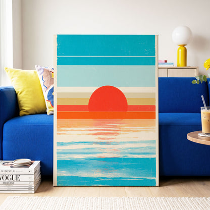 Tidal Ember – canvas wall art in a styled interior, gallery view 2