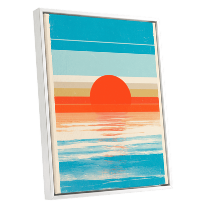 Tidal Ember – white framed canvas option