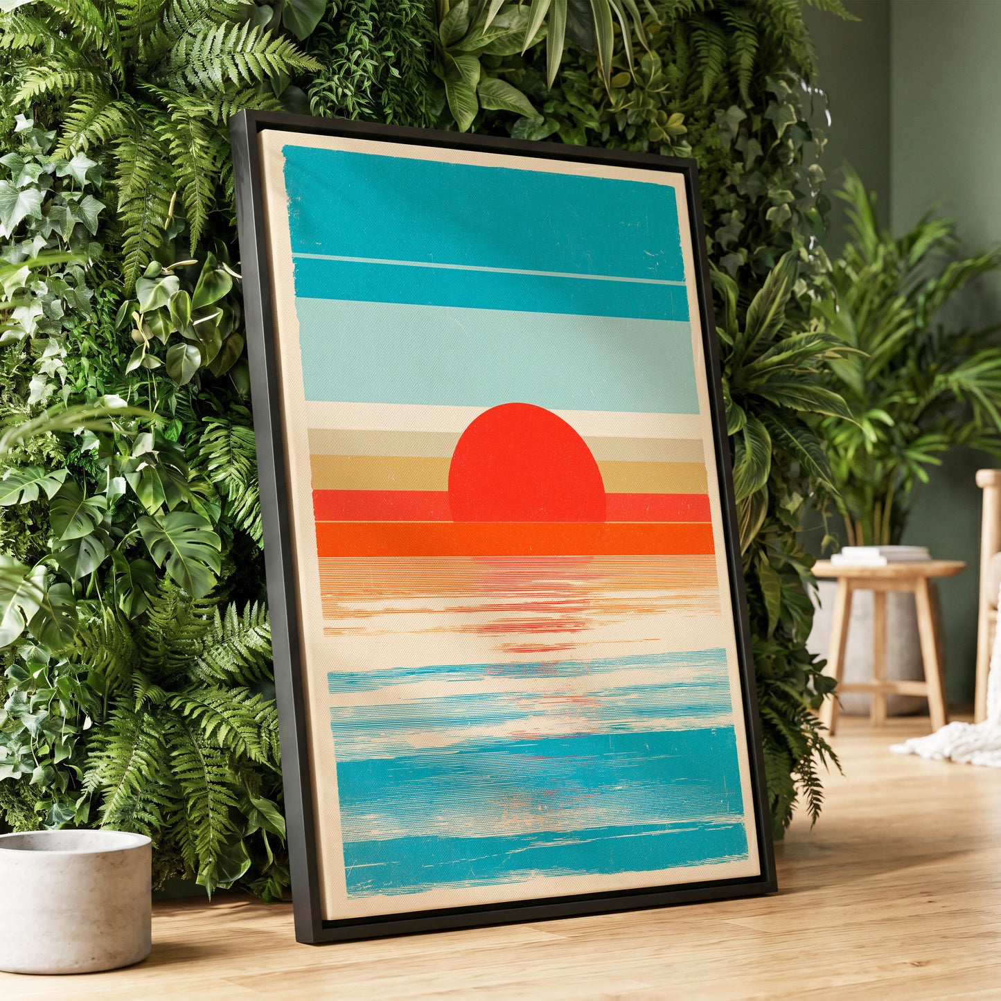 Tidal Ember – wall art displayed in a styled interior, gallery view 1