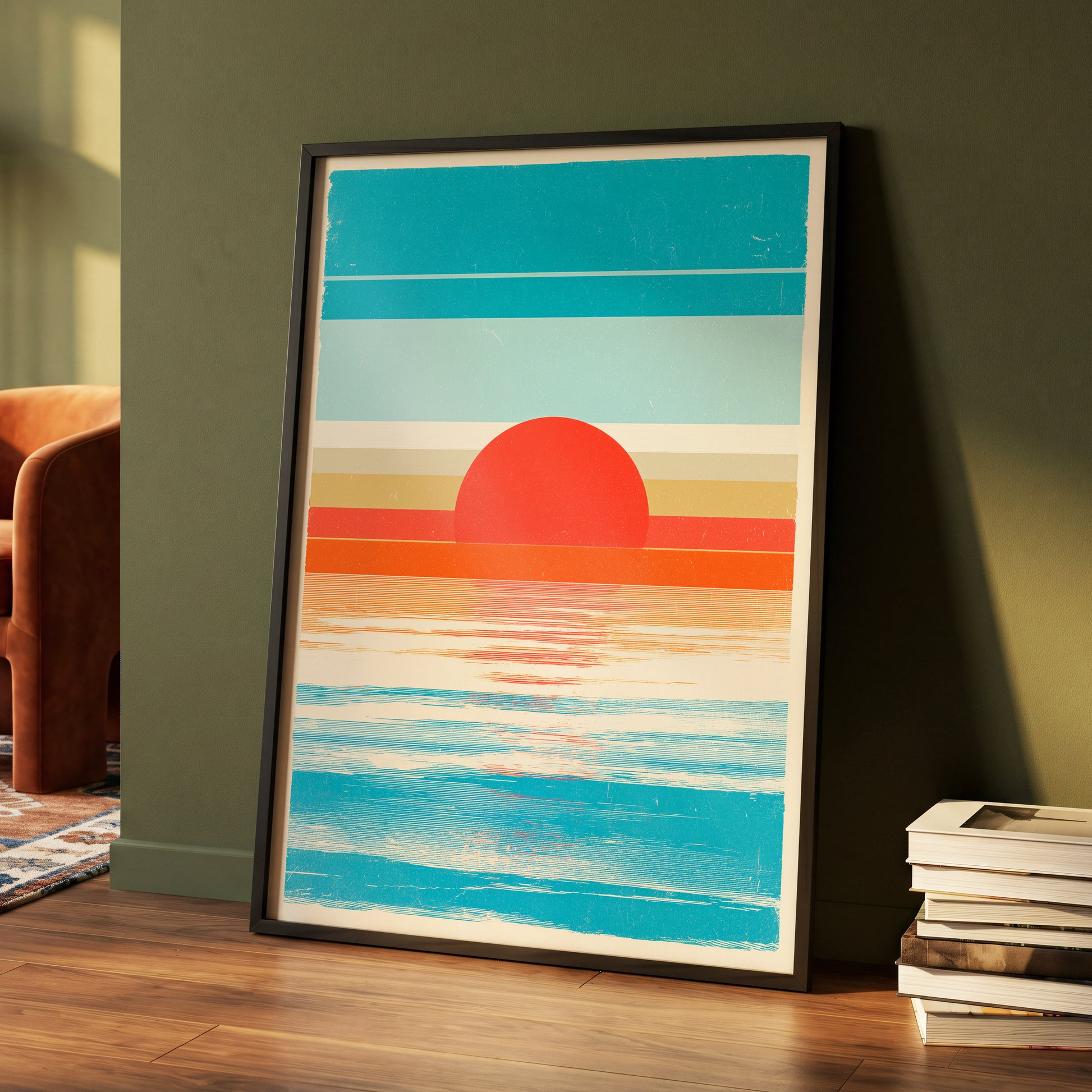Tidal Ember – wall art displayed in a styled interior, gallery view 4