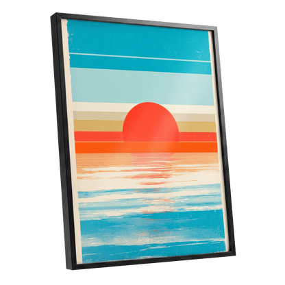 Tidal Ember – black framed poster option
