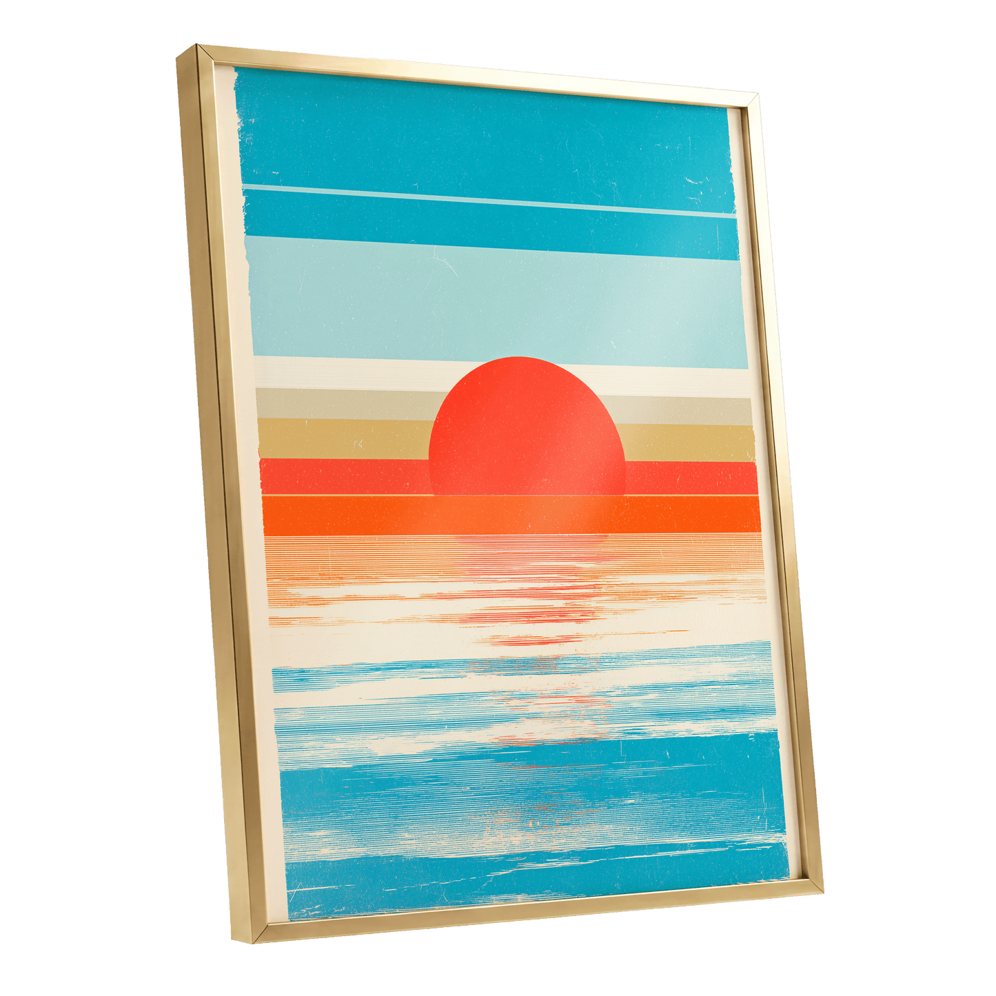 Tidal Ember – gold framed poster option