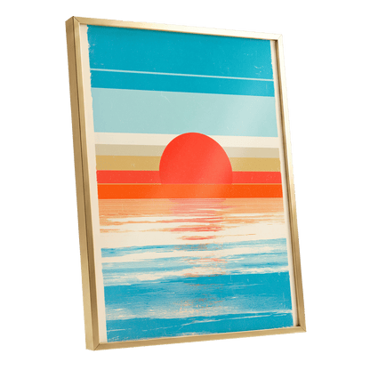 Tidal Ember – gold framed poster option
