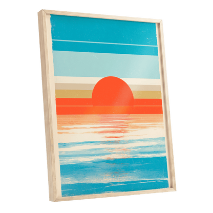 Tidal Ember – oak framed poster option