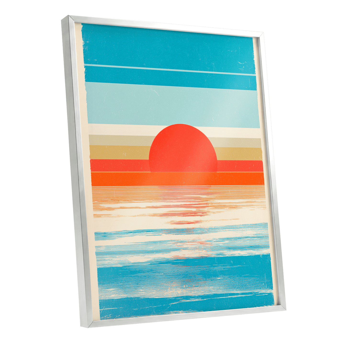 Tidal Ember – silver framed poster option