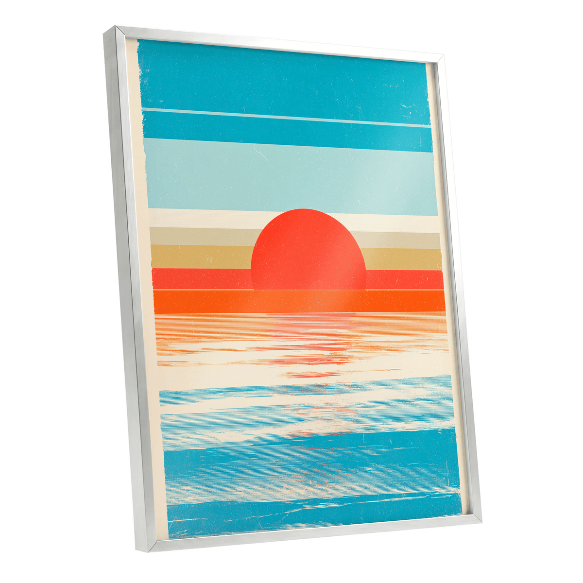 Tidal Ember – silver framed poster option