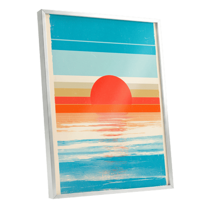 Tidal Ember – silver framed poster option