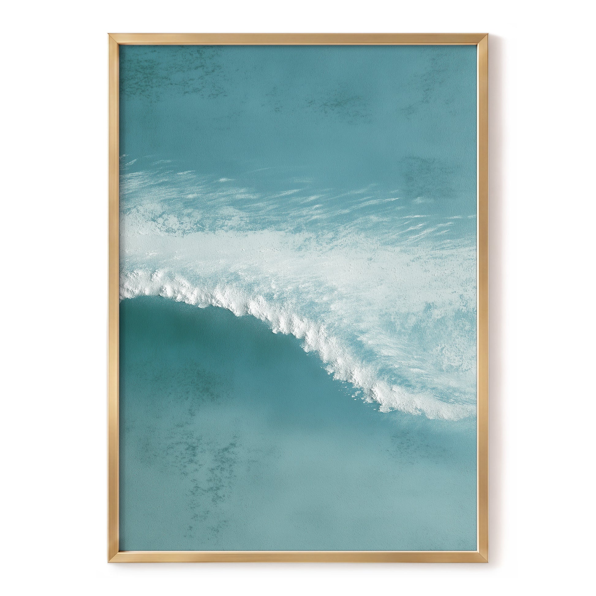 Tidal Hush, blue, green, white nature wall art, front artwork view