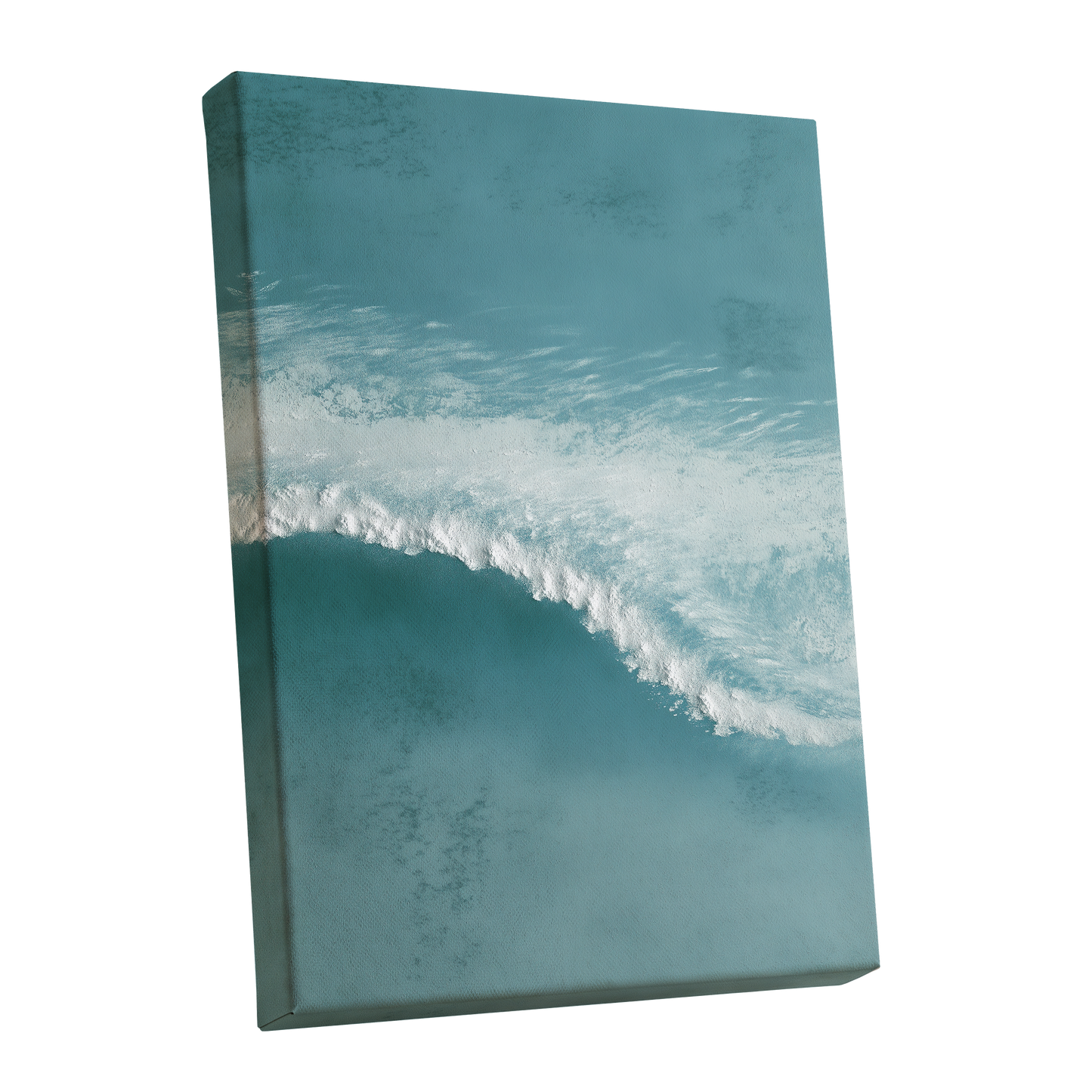 Tidal Hush, blue, green, white nature wall art shown as a stretched canvas wall art
