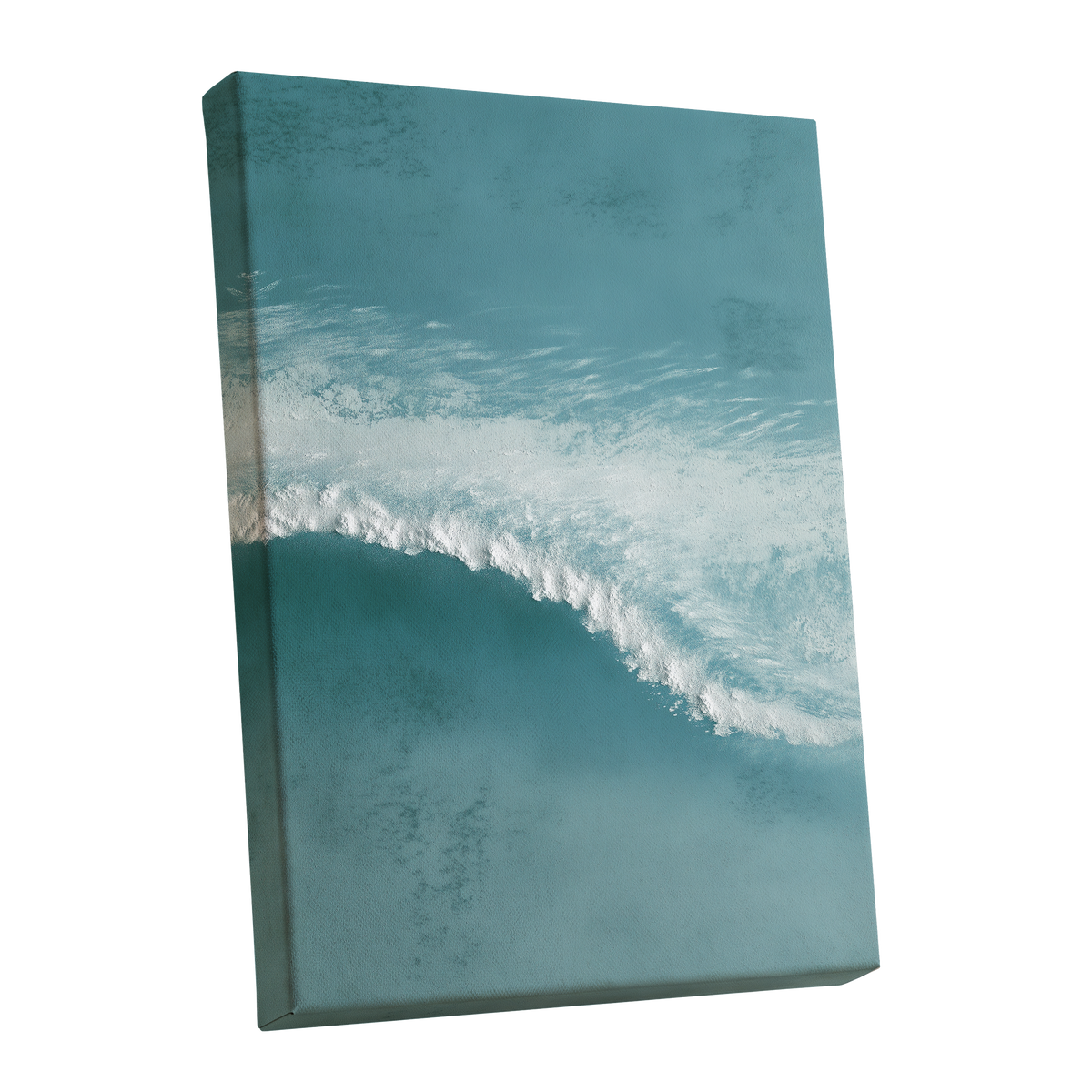 Tidal Hush, blue, green, white nature wall art shown as a stretched canvas wall art
