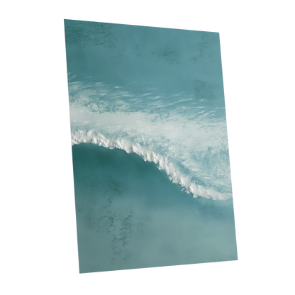 Tidal Hush, blue, green, white nature wall art shown as a unframed poster wall art print