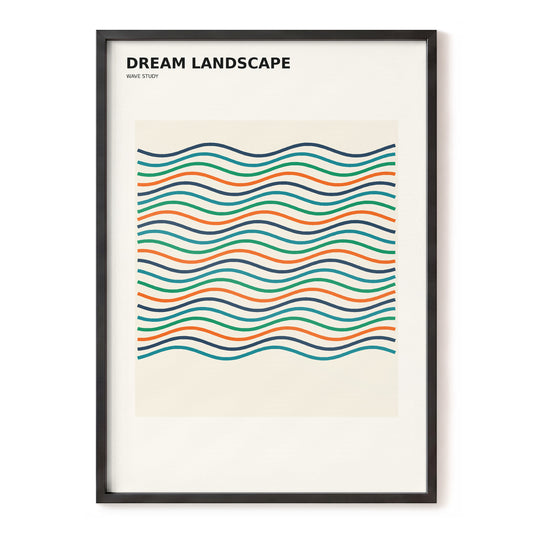 Tidal Rhythm, beige, blue, green nature wall art, front artwork view