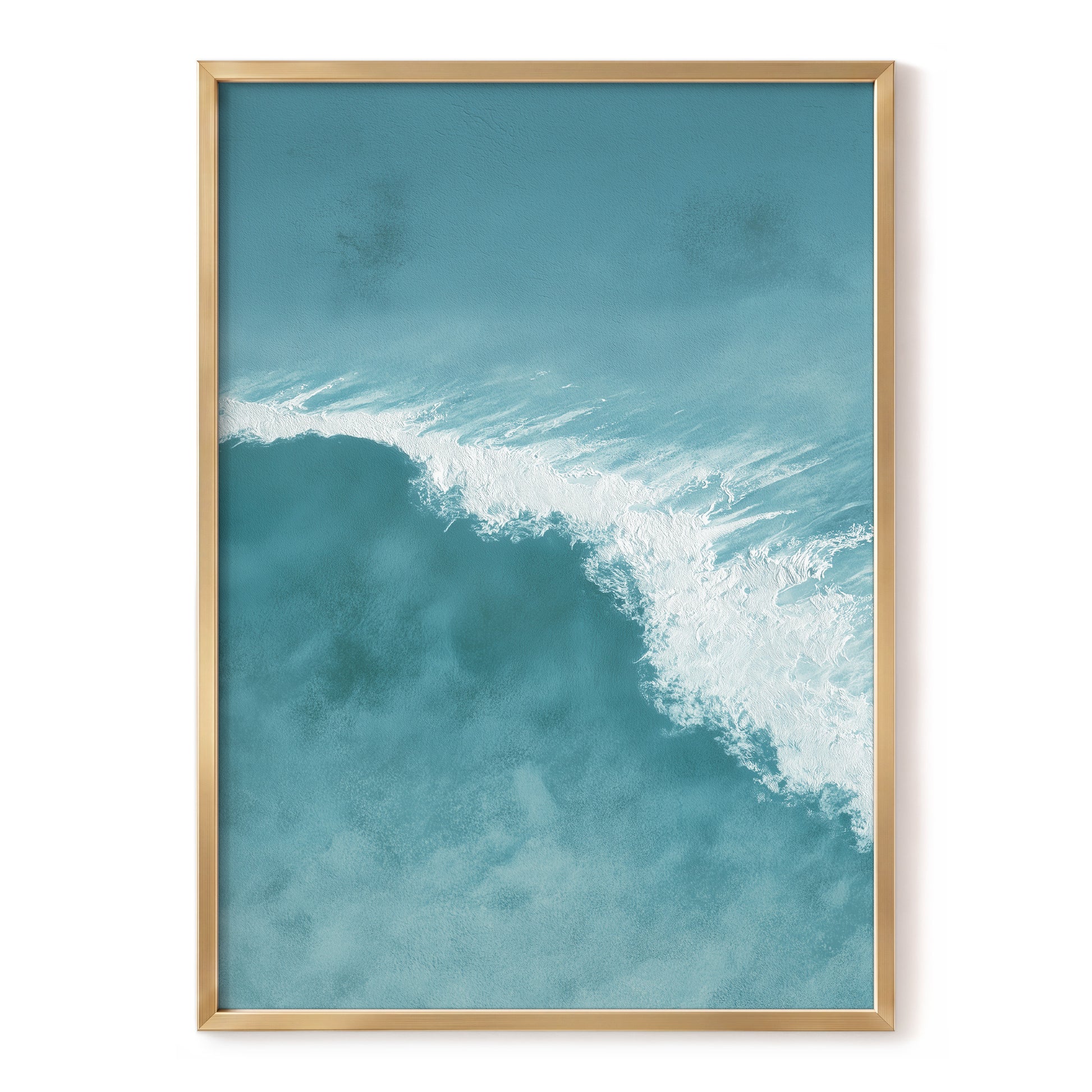 Tidal Silence, blue, white, gray nature wall art, front artwork view