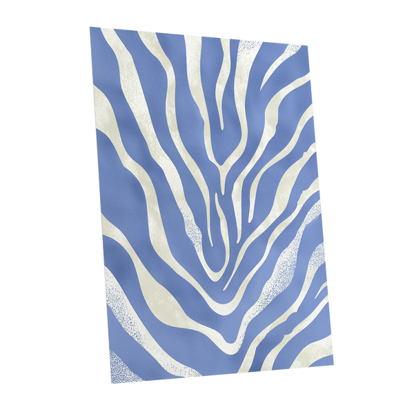 Tidal Stripes, blue, white, beige abstract wall art shown as a unframed poster wall art print