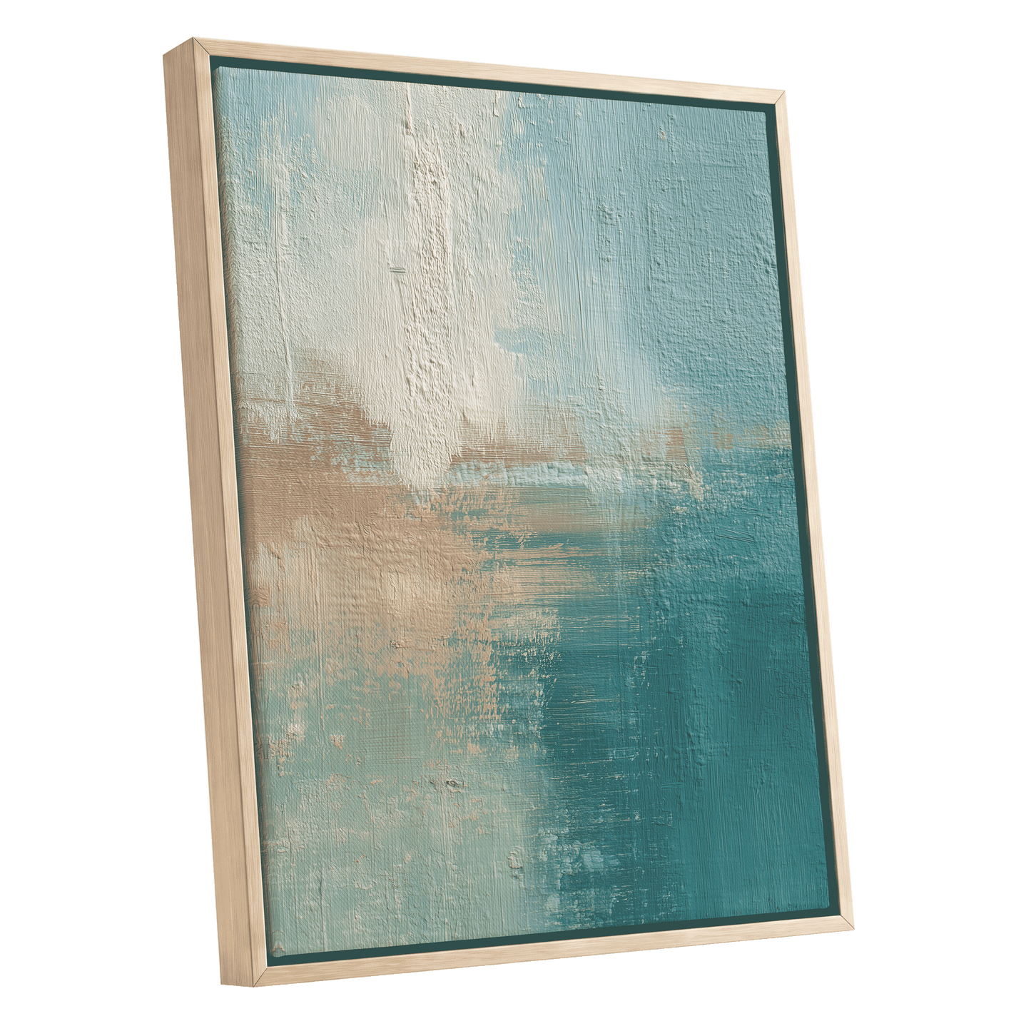 Tidal Veil – oak framed canvas option