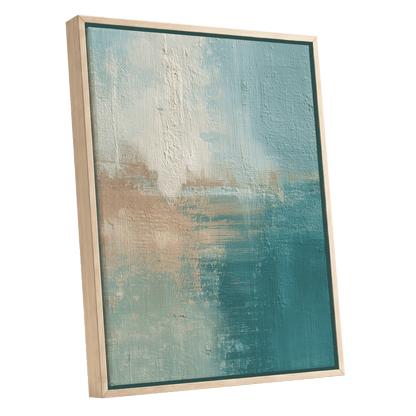 Tidal Veil – oak framed canvas option