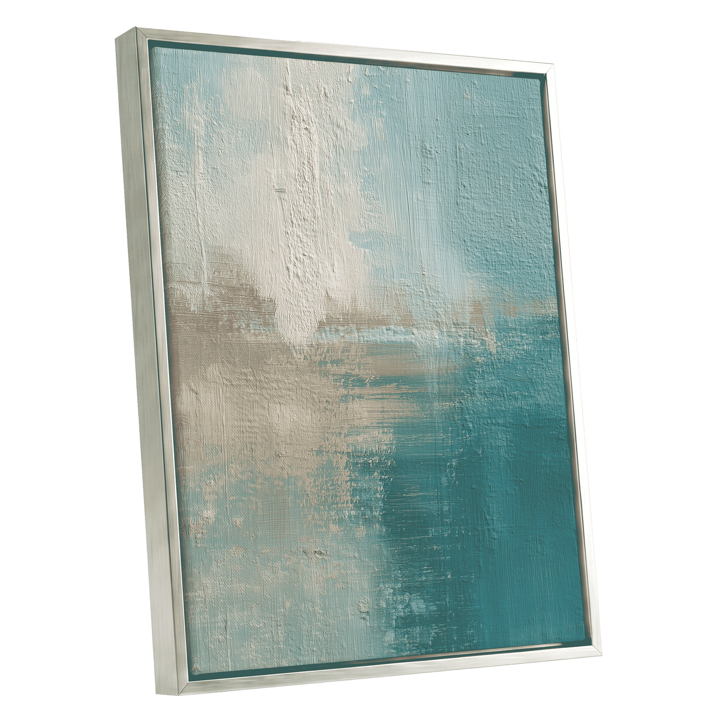 Tidal Veil – silver framed canvas option