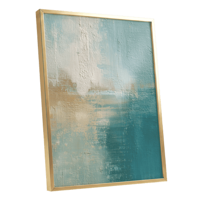 Tidal Veil – gold framed poster option