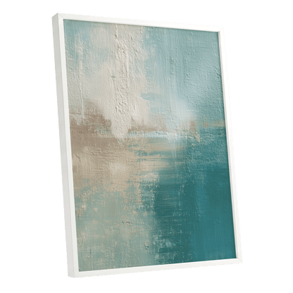 Tidal Veil – white framed poster option
