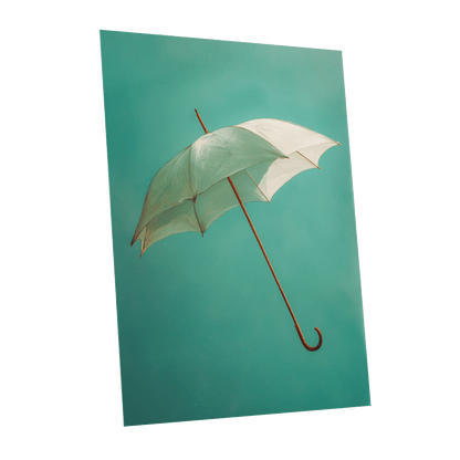 Umbrella in Teal – unframed poster option