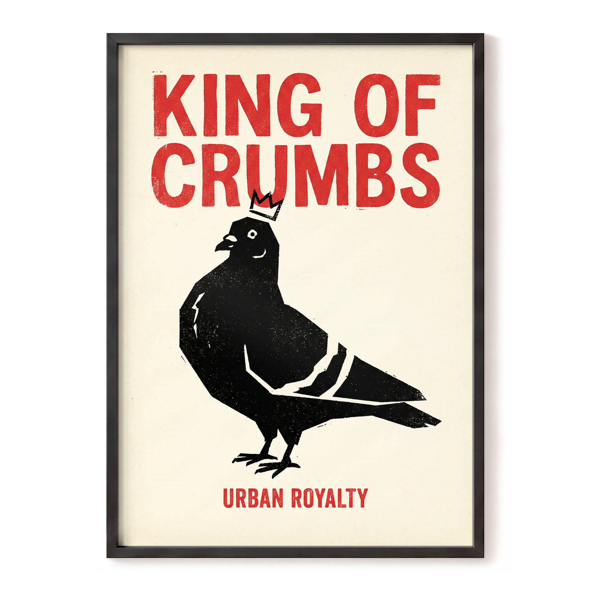 Urban Crumb Royalty, black, beige, red nature wall art, front artwork view