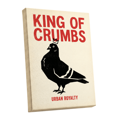 Urban Crumb Royalty, black, beige, red nature wall art shown as a stretched canvas wall art