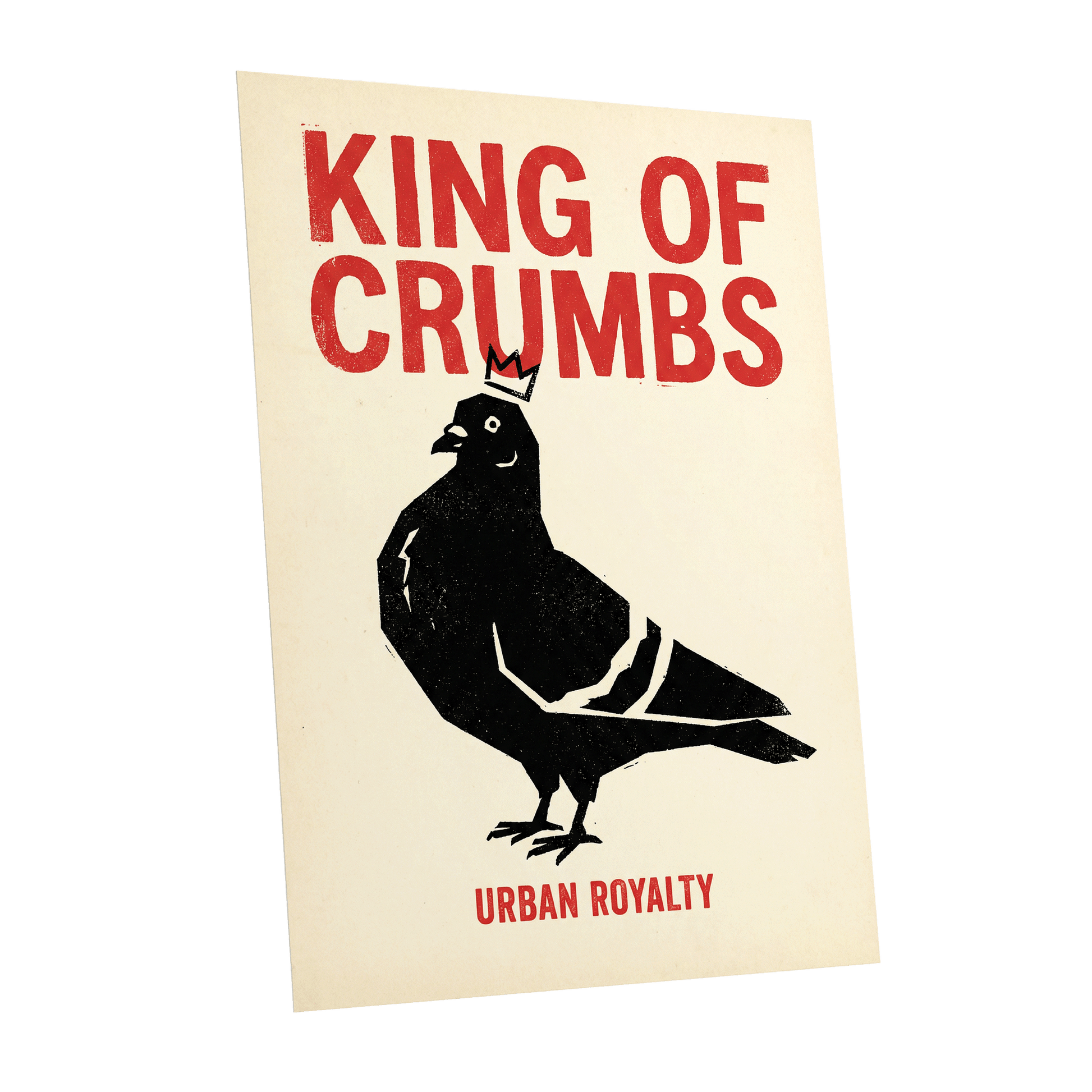 Urban Crumb Royalty, black, beige, red nature wall art shown as a unframed poster wall art print