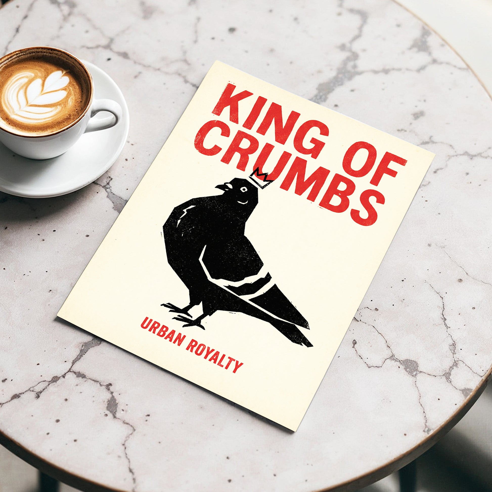 Urban Crumb Royalty, black, beige, red nature wall art displayed in a styled interior, gallery view 3