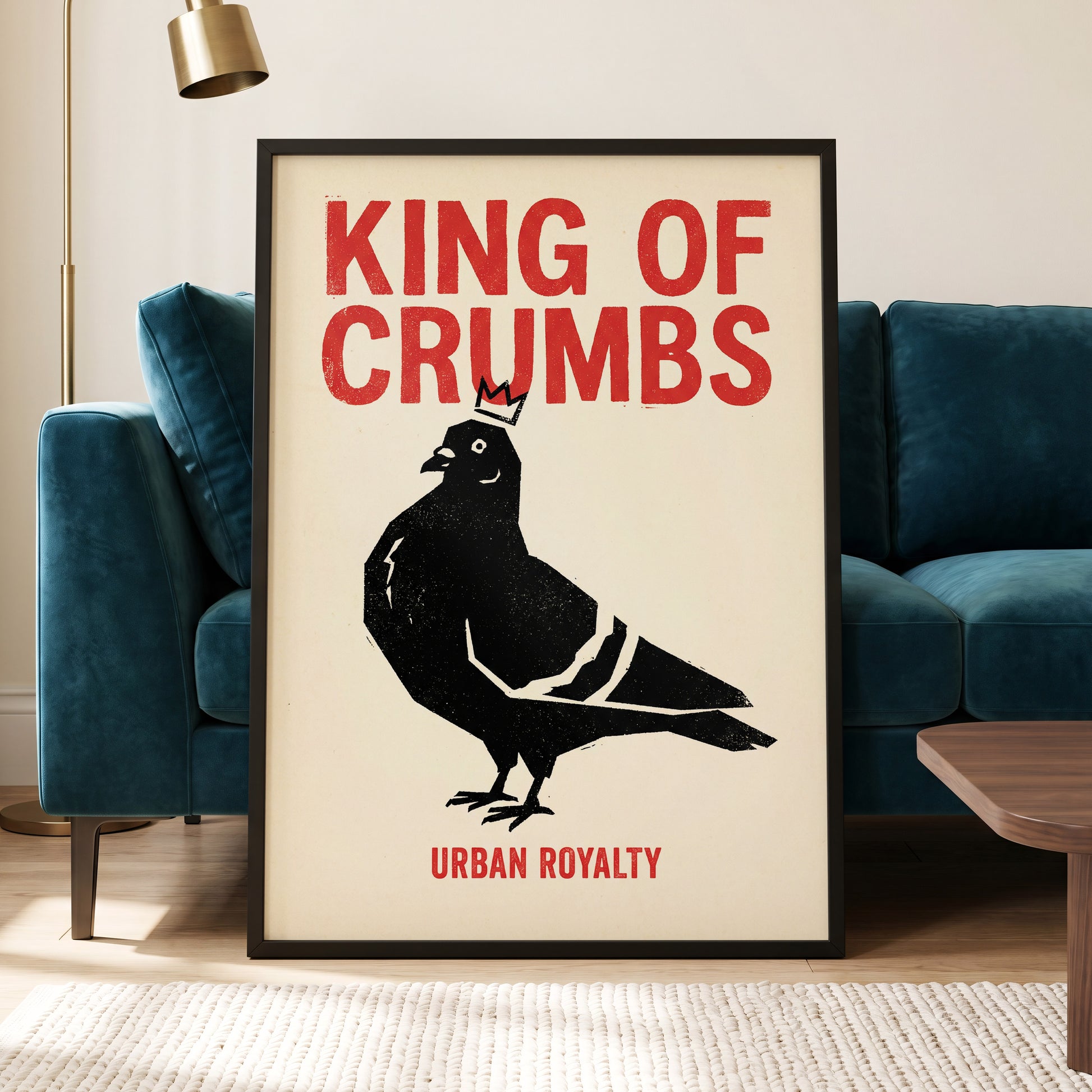 Urban Crumb Royalty, black, beige, red nature wall art displayed in a styled interior, gallery view 6