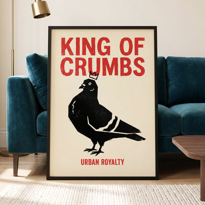 Urban Crumb Royalty, black, beige, red nature wall art displayed in a styled interior, gallery view 6