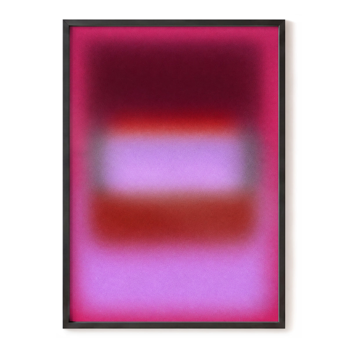 Velvet Afterglow, pink, red, purple abstract wall art, front artwork view