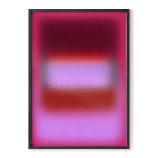 Velvet Afterglow, pink, red, purple abstract wall art, front artwork view
