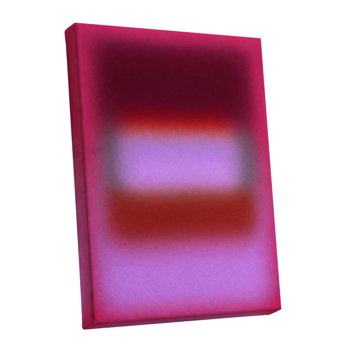 Velvet Afterglow, pink, red, purple abstract wall art shown as a stretched canvas wall art