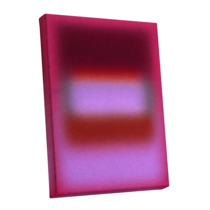 Velvet Afterglow, pink, red, purple abstract wall art shown as a stretched canvas wall art