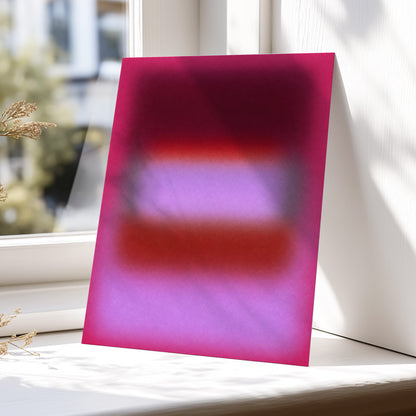 Velvet Afterglow, pink, red, purple abstract wall art displayed in a styled interior, gallery view 5