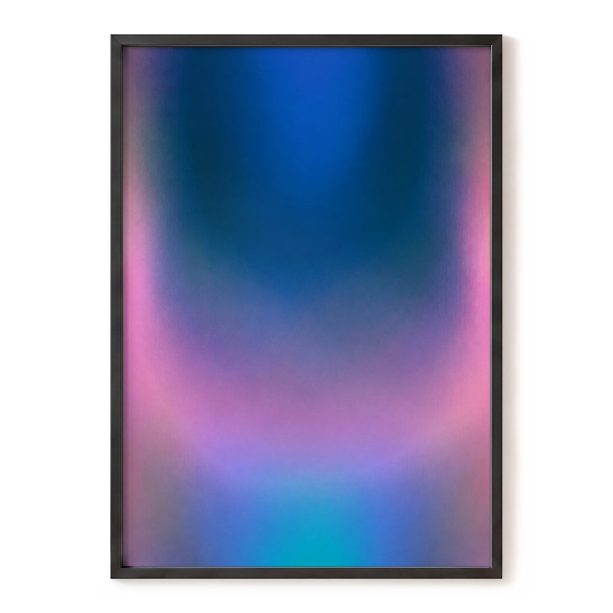 Velvet Chromatic Haze, blue, pink, purple abstract wall art, front artwork view